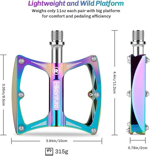 Miniatura 9 de Hikenture Bike Pedal Adapter 916 to 12 Bicycle Pedals Chrome Molybdenum Steel Pair