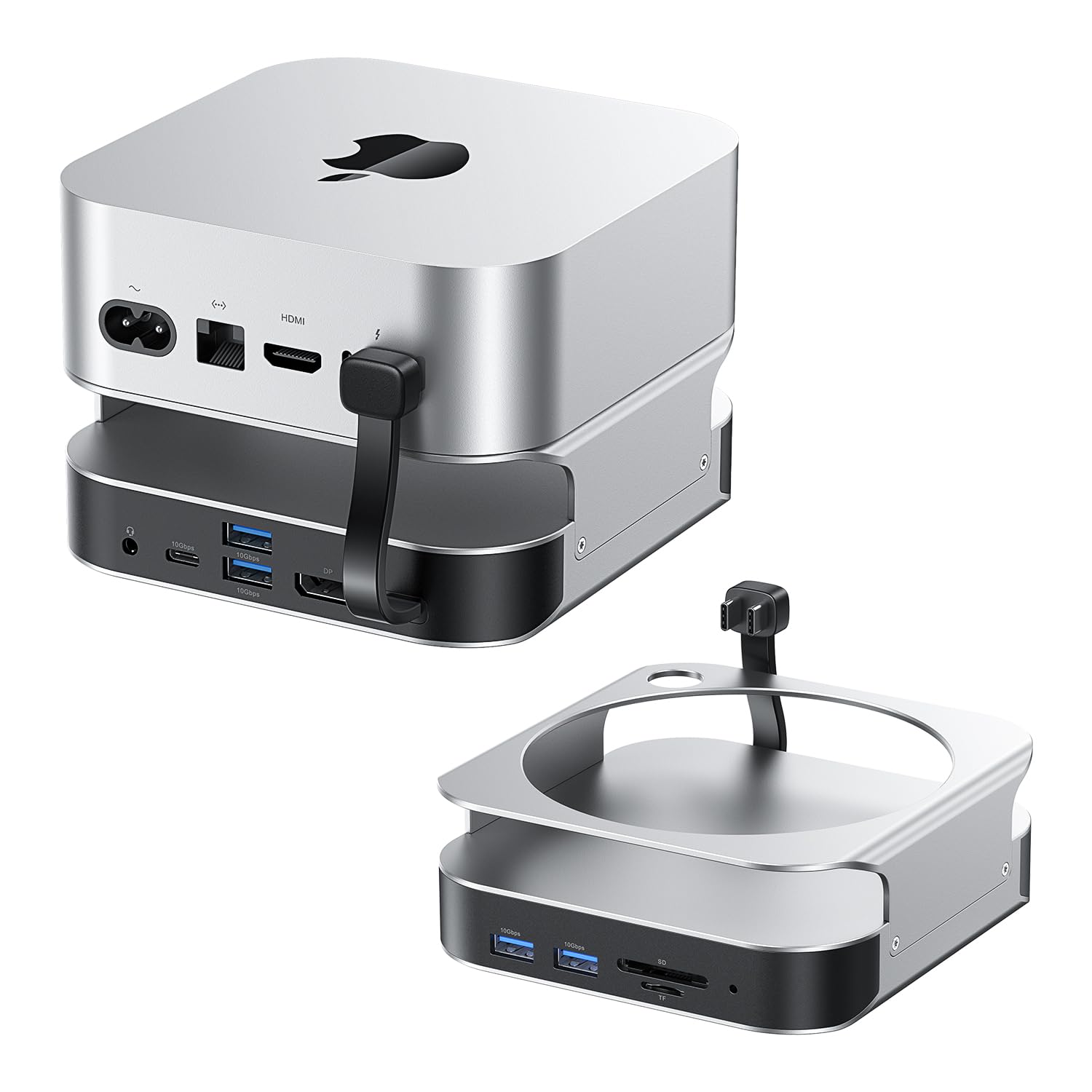 VENTION Mac Mini M4 /M4 Pro Docking Station, Hub USB-C 10 en 1 con