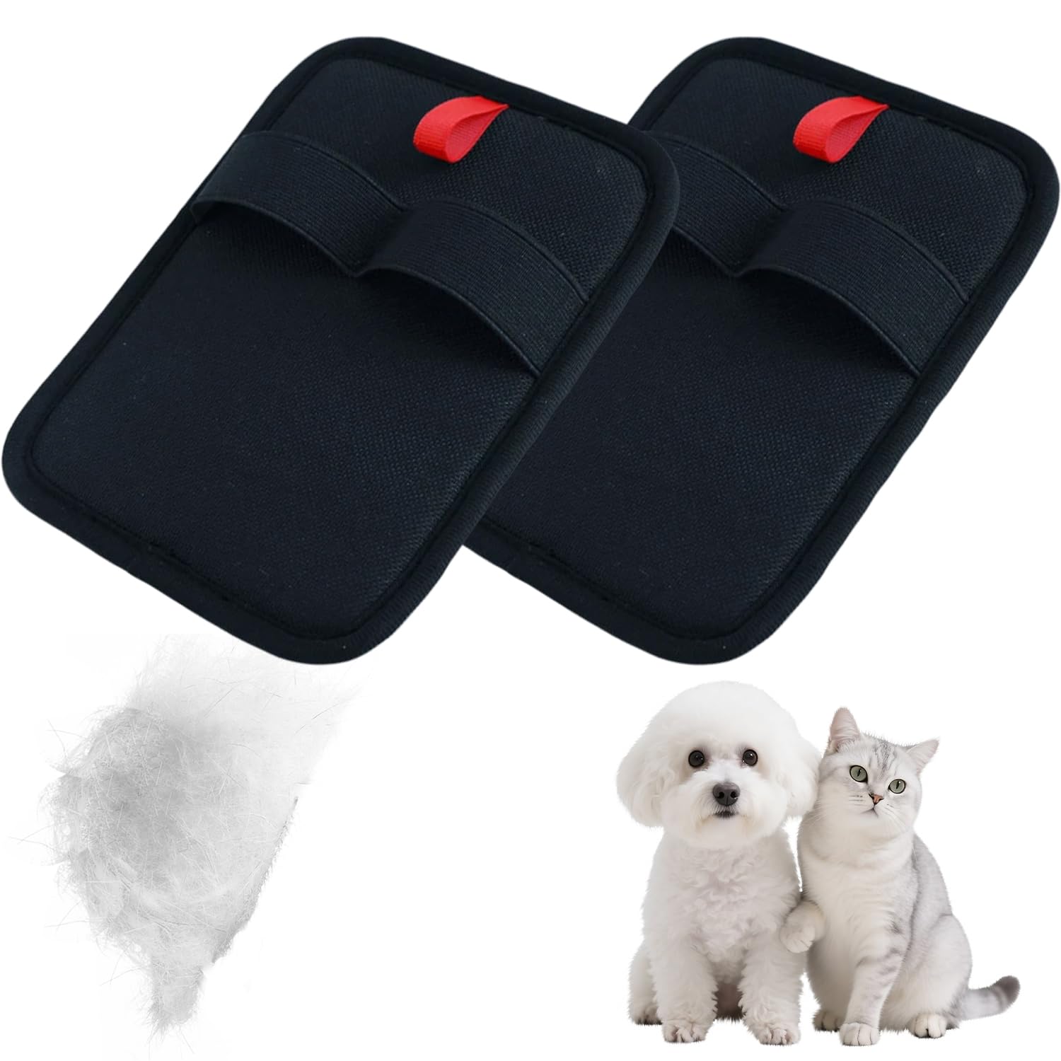 2 PCS Pet Grooming Gloves, Double-Sided Dog Grooming Gloves