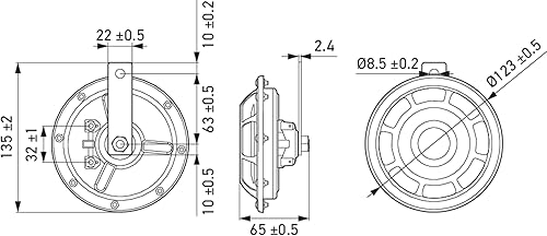 Miniatura 6 de Kit HELLA 003399801Supertone de dos bocinas super tono de tono altobajo de 12 V con soporte