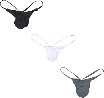 Mens Ice Silk Thong G String Classic Low Rise Bikini Briefs Underwear