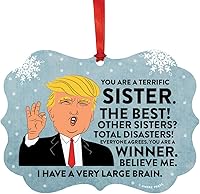 Vista 40 de Andaz Press Divertido presidente Donald Trump Fancy Frame Recuerdo Adorno de Navidad Regalo de mordaza, Perra fantástica, 1 paquete, ideas de regalo