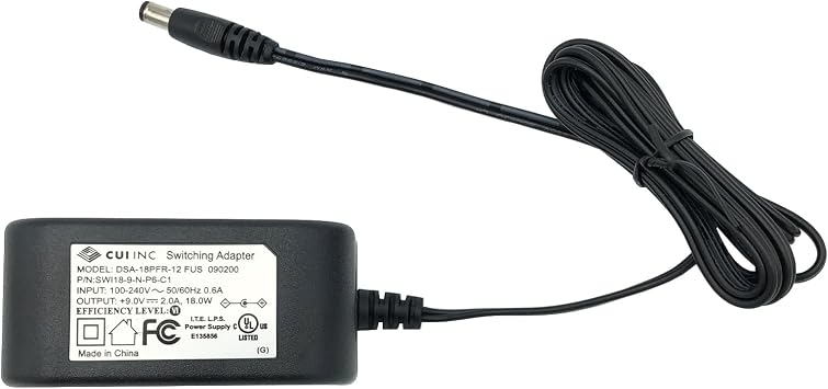 Genuine CUI DSA-18PFR-12 FUS 090200 AC Adapter 9V 2A 18W SWI18-9-N-P6-C1 Power Supply 5.5x2.5 mm