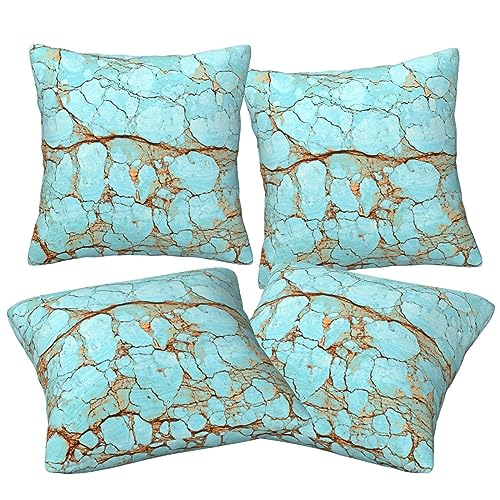 Housse de coussin douce effet marbre craquelé pour décoration raffinée - 3