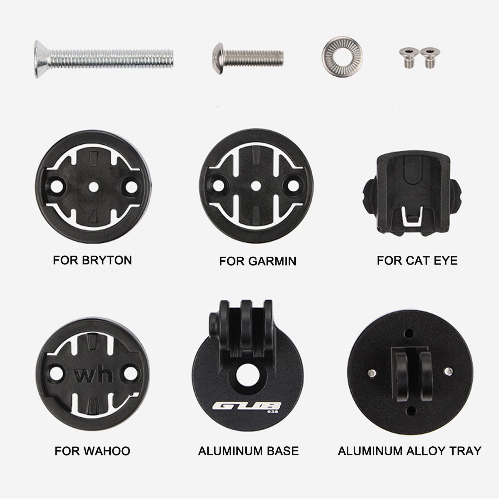 Soporte Ordenador Bicicleta, Compatible para Garmin Edge, Wahoo Elemnt, Bryton, Cat Eye Soporte Ordenador MTB Manillares Potencia (Ángulo Ajustable)