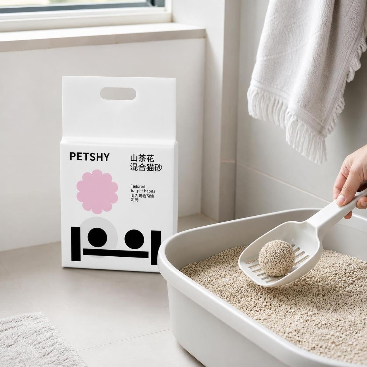 Litière agglomérante Chat au camélia, Litière camélia 2,5kg