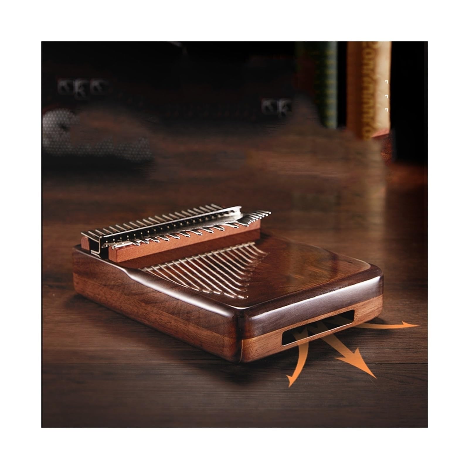 kalimba mini 21-tonowy kalimba fornir z czarnego orzecha kalimba fortepian palcowy instrument muzyczny fortepian kciukowy