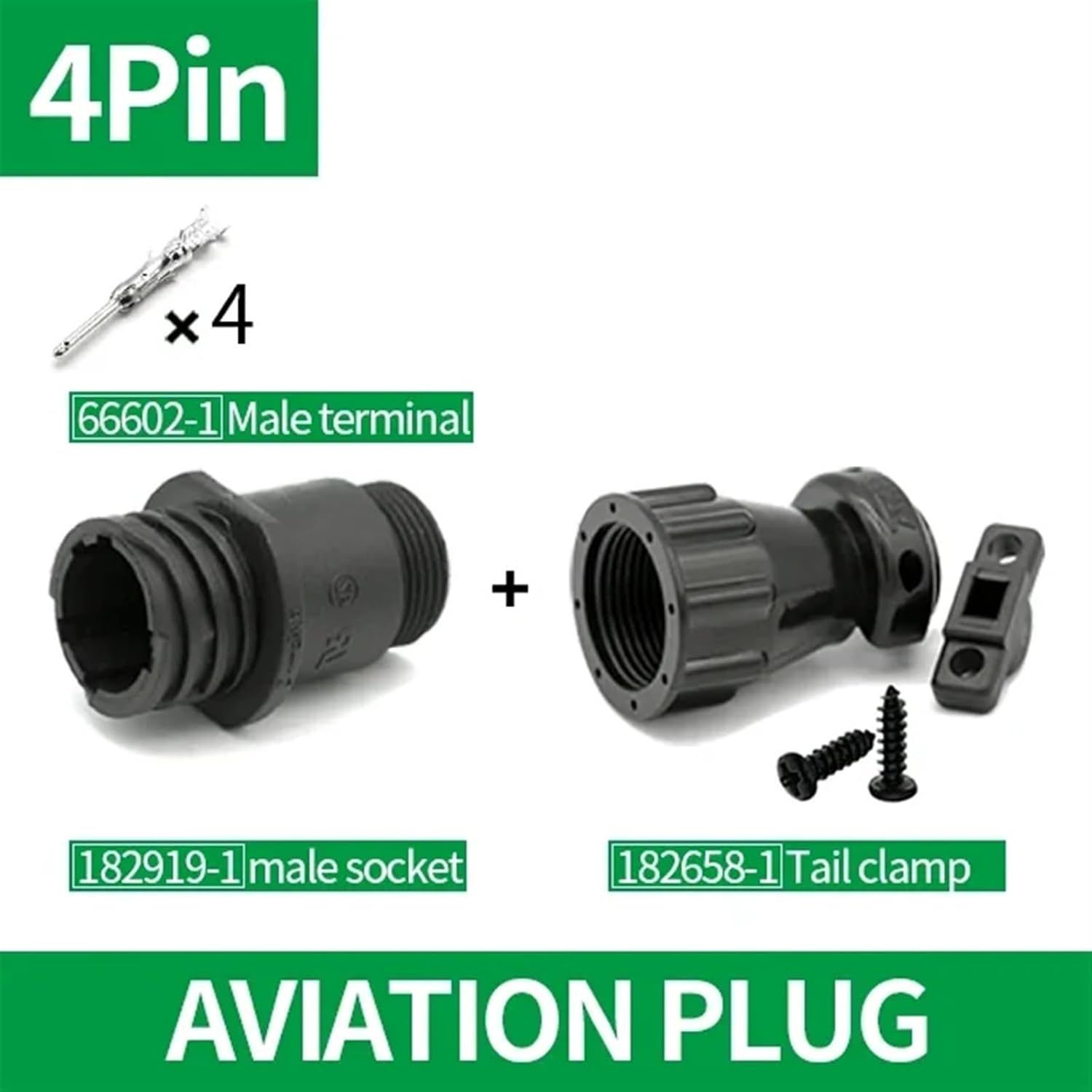 1 Sets 4 Pin AMP type182919-1 206153-1 182647-1 auto Sensor Plug Connector for Car,4P Plug with Pin(4P Male tailclip)