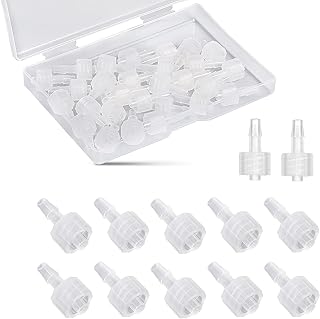AIEX 30pcs Syringe Coupler Adapter, Clear Male Luer Syringe Lock 1/8 Luer Syringe Lock Connector Kit to Syringe Coupler