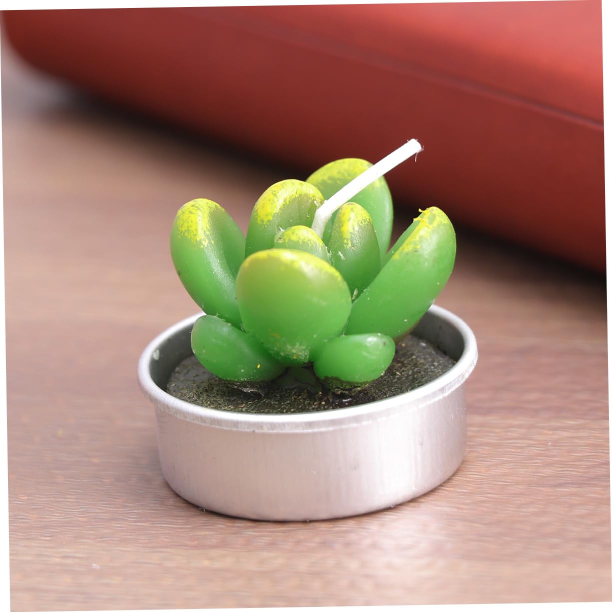 Cabilock 12pcs Tealight Candles Holders Realistic Plant Decor for Bedroom Weddings Parties Lifelike Smoke Design