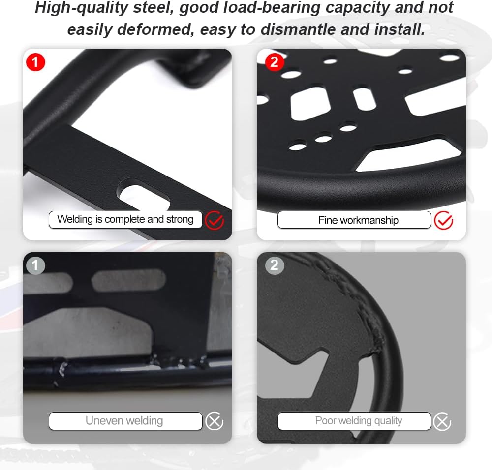 Xitomer Luggage Rack Set Compatible with Ruckus 50 Zoomer 2003-2024 Scooter Rear Rack + Saddlebag Support Motorcycle Pannier Rack Carrier Luggage Rack