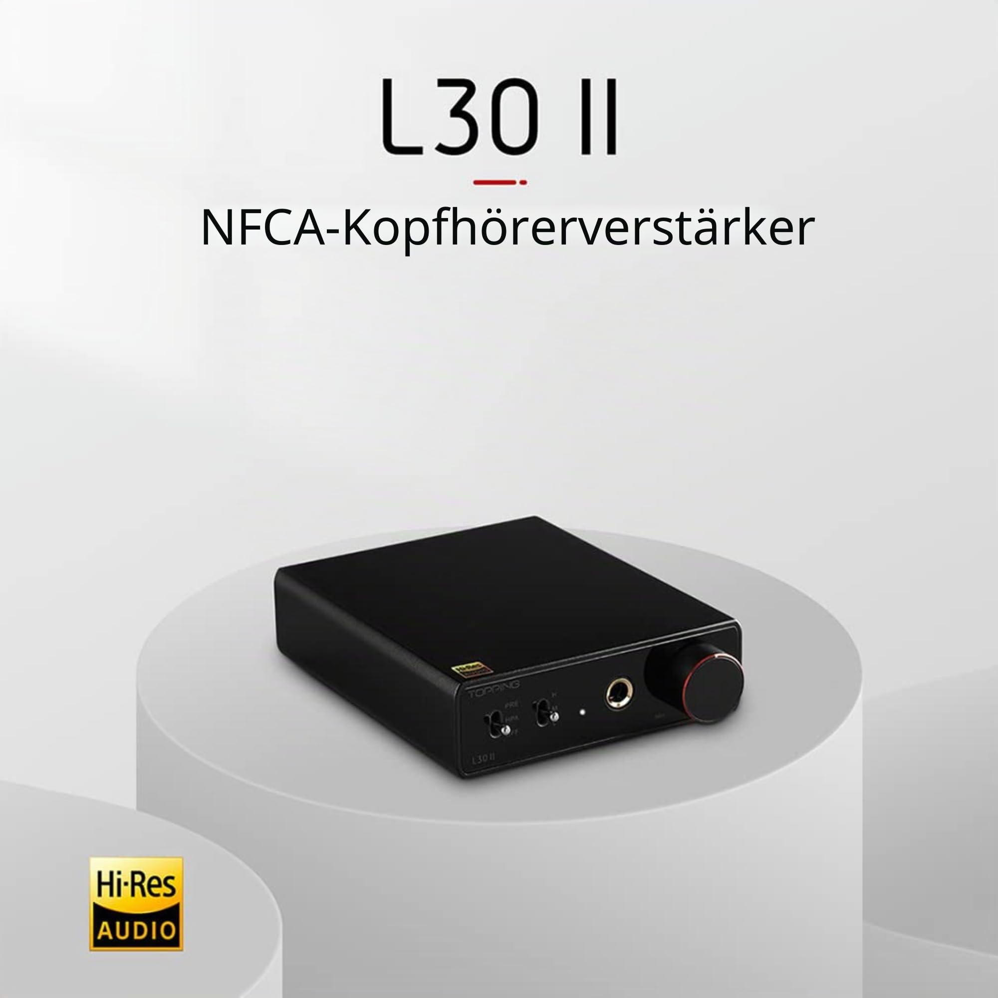 AOSHIDA Topping L30 II NFCA Kopfhörer Verstärker Cinch-Eingang PRE/RCA/HPA-Ausgang 560mWx2 Home Desktop HiFi kopfhörer Vorverstärker (Schwarz)