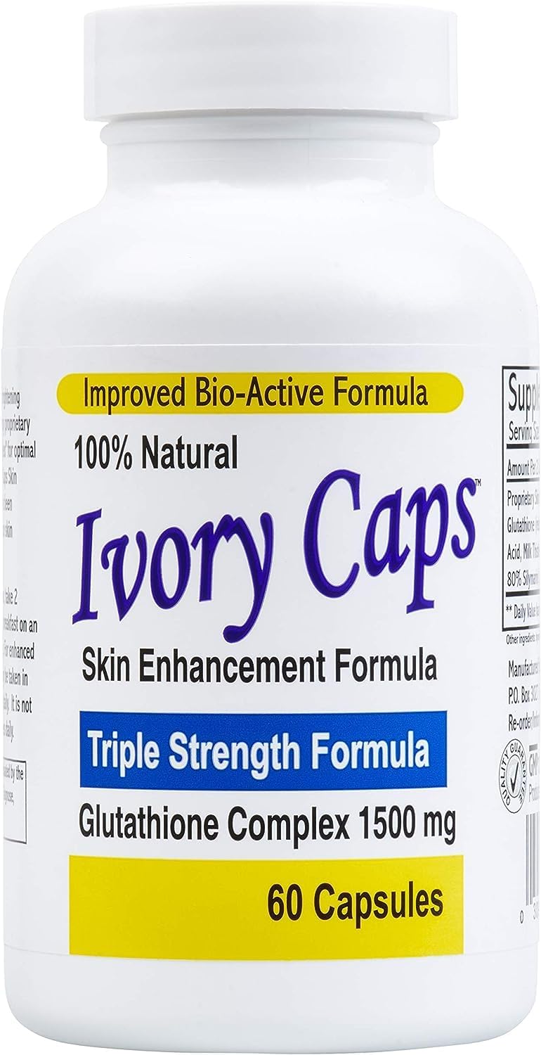 Ivory Caps - Maximum Potency Glutathione 1500"Skin Whitening" Complex **Sale REG. $49.99 - Now $29.99 - Free Shipping