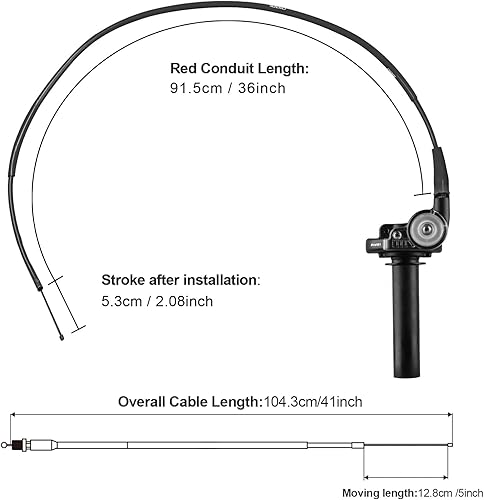 Miniatura 5 de NIBBI Twists - Empuñadura del acelerador, empuñaduras de motocross con cable de acelerador y agarre de manillar para SSR125 Pit Bike, conjunto de