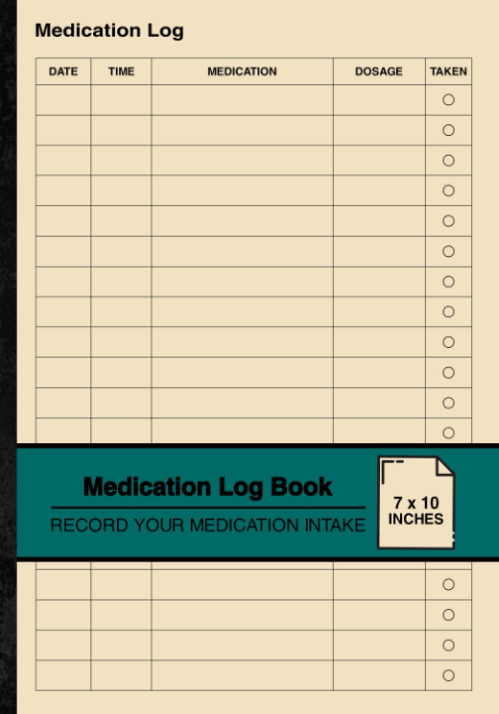 Medication Log Book: Simple Medication Logbook | Record Your Medication Intake | Medium