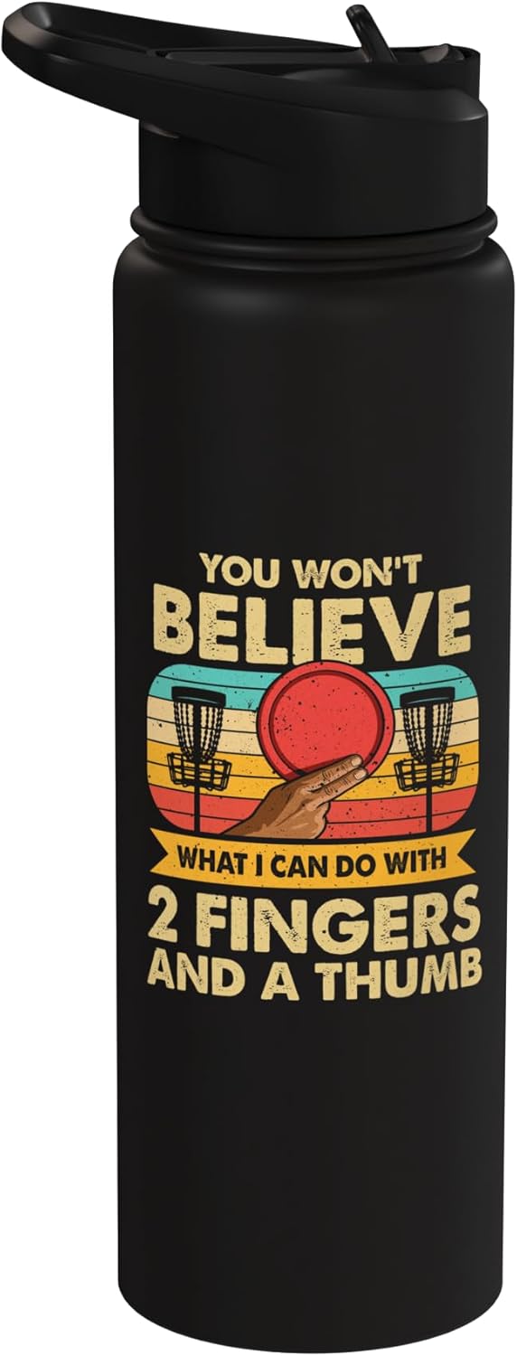 Funny Disc Golf Meme Stainless Steel Insulated Water Bottle