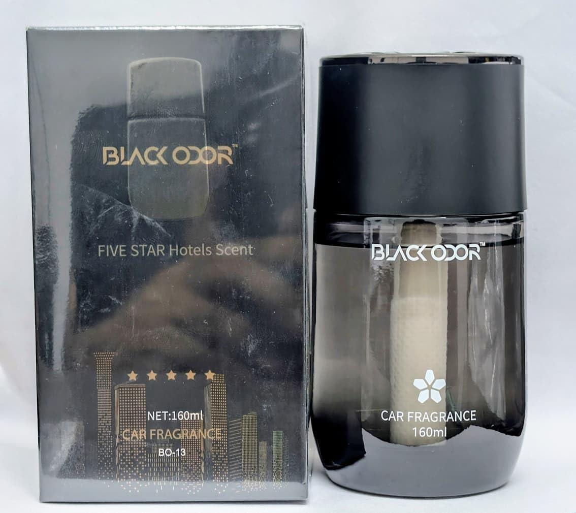 Black Odor Car Perfume Glass Bottle, Long-Lasting Dashboard Fragrance, Cotton Wick Aroma Diffuser for Vehicle, Air Vent & Interior Freshener (BO-13)-image-35