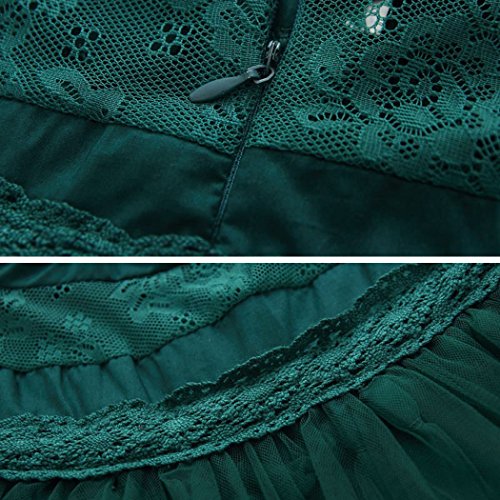 Colorful Childhood Girls Multi-Layer Tulle Lace Dress Princess Wedding Birthday Party Tutu Dress Green Size 3-4T #TOP7