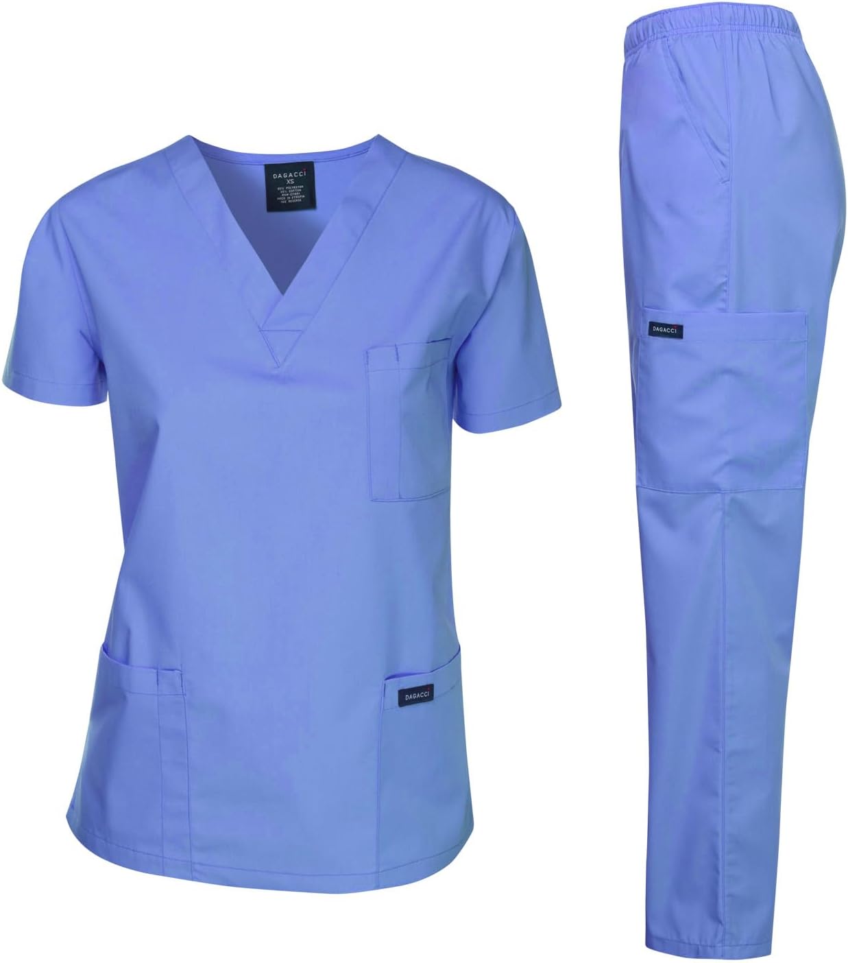 Dagacci Medical Uniform mens Classic, Ceil Blue, 3XL
