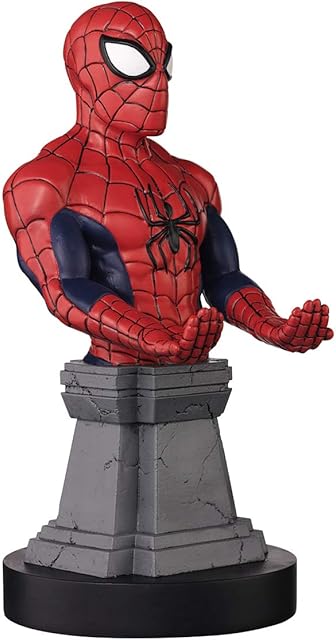 Cable Guys - Marvel Spider Man Plinth Gaming Accessories Holder & Phone Holder for Most Controller (Xbox, Play Station, Nintendo Switch) & Phone