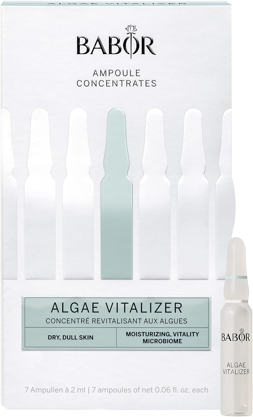 Algae Vitalizer Serum Ampoules for the Face, with Green Algae Extract for a Revitalised Complexion, Vegan Formula, 7 x 2 ml Concentrated Ampoules