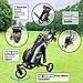 V3 Golf Push Cart 3-Wheel | 360° Swivel Front Wheel | Ultra-Lightweight & Durable Golf Caddy | Foldable & Compact for Easy Storage | Hand & Dual Brake System, Large Storage Bin | Cup & Umbrella Holder