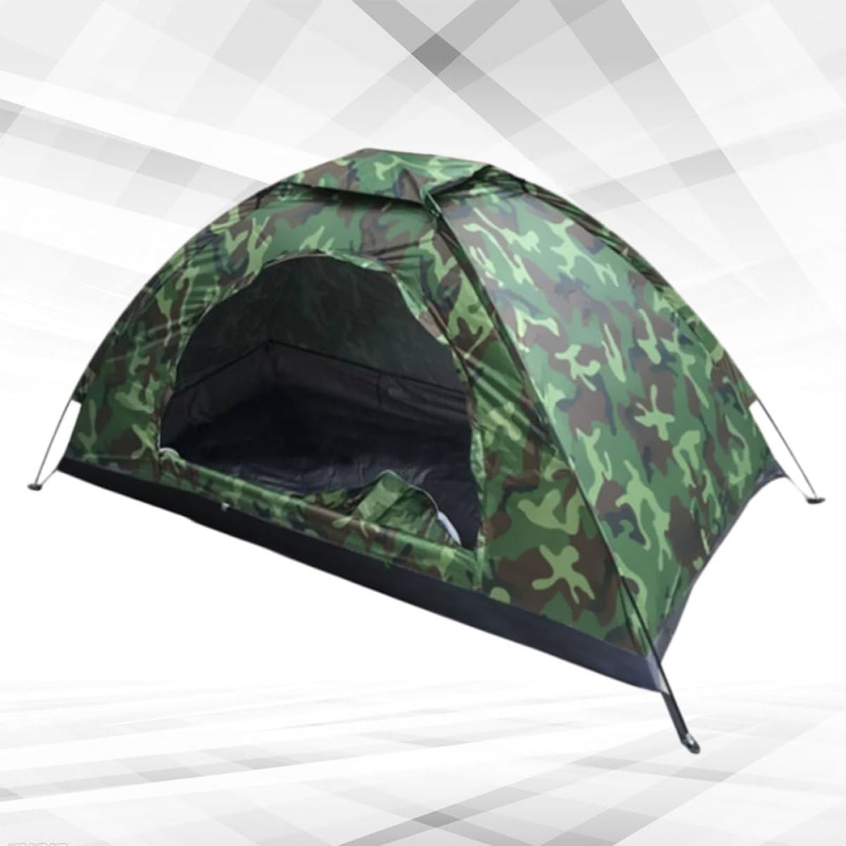 HANABASS 1-Person Camouflage Automatic Tent Foldable Outdoor Camping Tent for Travel and Hiking Quick-Opening Waterproof Carry Bag