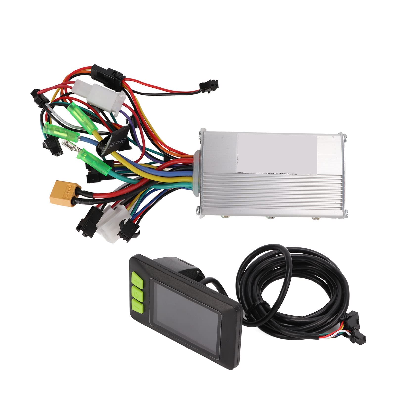 i 36/48/60V 350W Controlador de motor, controlador de motor sin escobillas Controlador de velocidad del motor con medidor de pantalla LCD a color Kit de controlador de onda sinusoidal de 3 modos par