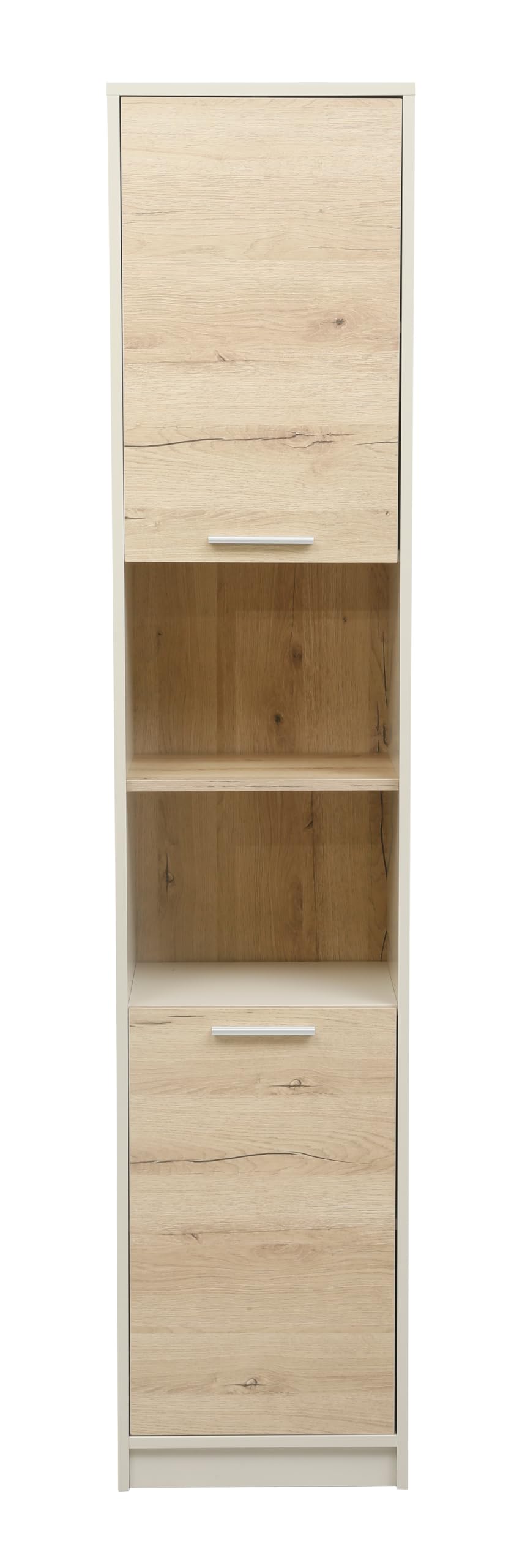 Columna de baño, estilo nórdico,mediterraneo,color roble y crema