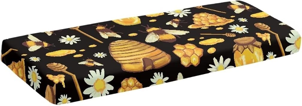 GLENLCWE Bee Electric Piano Keyboard Dust Cover for Women Non Slip Polyester Digital Piano Protector Dust-Proof,Stain Against