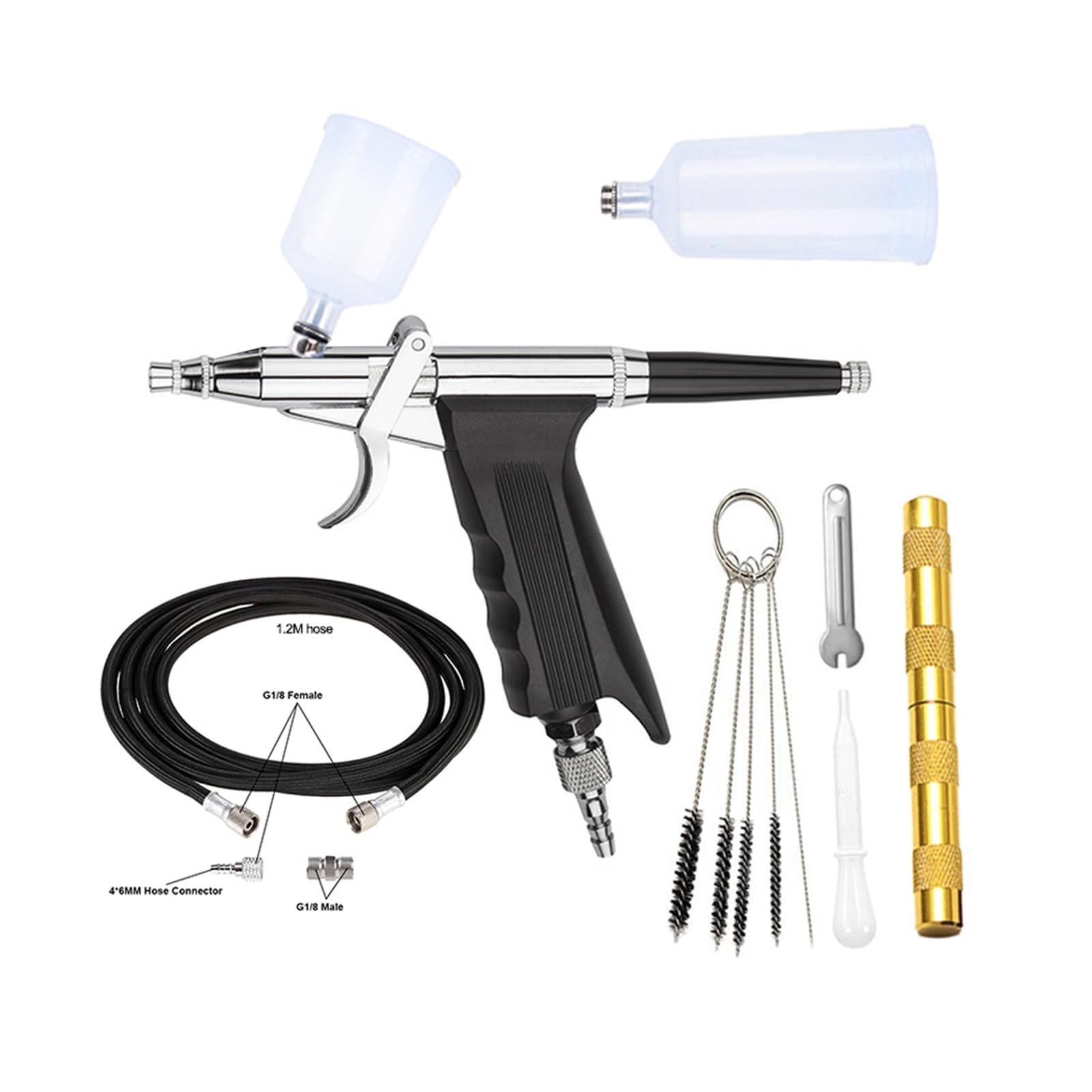 Penna portatile del compressore aerografo della pistola a spruzzo for la pelle di cura bellezza trucco Precisione Senza Sforzo Spruzzo Uniforme(18cm)