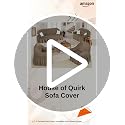 Image of House of Quirk Turkish Bubble Frill Five Seater 3 + 1 + 1 Sofa Slipcovers 280 GSM, Durable Washable Universal Triple Seater High Elastic Furniture Protector (Light Brown)