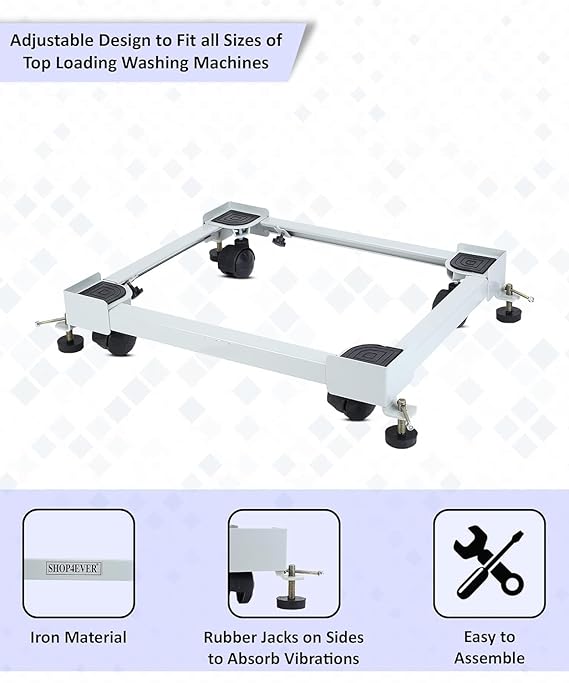 YATALIKA Original Heavy Duty Top Load Washing Machine/Refrigerator(78 cm x 62 cm)/Dishwasher Stand/Trolley (100% Made of Vergine Material)