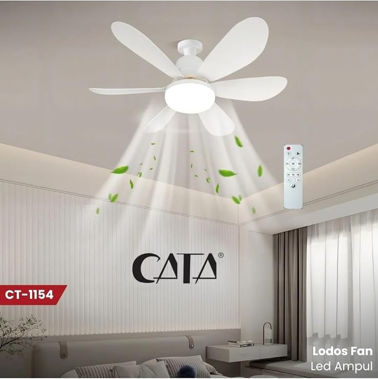 Cata CT-1154 62W 6 Kanatlı Kumandalı Lambalı Tavan Vantilatörü Beyaz, TYC6FB28F1A371C96A9B33100