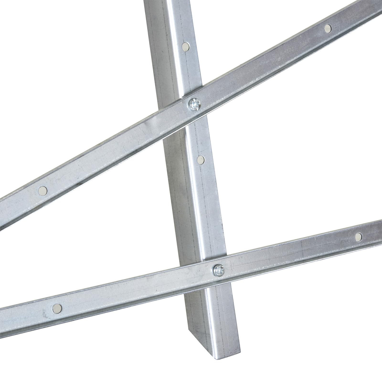 DURHAND Caballete para Sierra Plegable Caballete Motosierra con Estructura Triangular de Metal Soporte para Leña Carga 100 kg 83x83x79 cm Plata