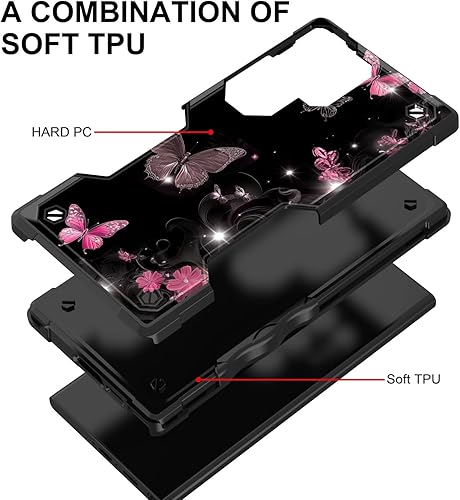 Miniatura 4 de Funda para Galaxy S23 Ultra, doble capa protección contra caídas de grado militar de 10 pies antideslizante resistente a prueba de golpes para