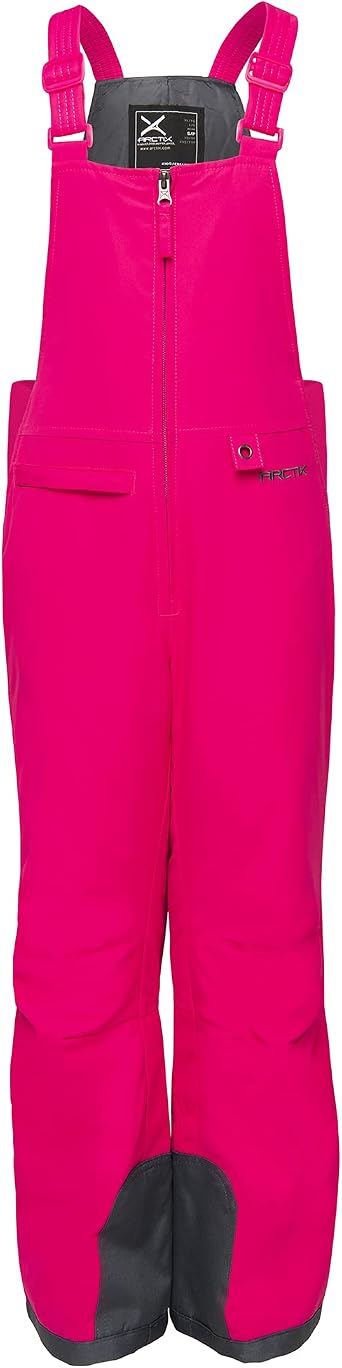 Arctix Kids Insulated Snow Bib Overalls, Fuchsia, Large Husky