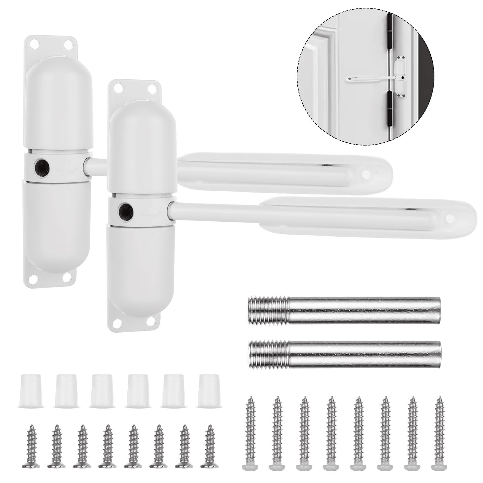 Oungy 2 PCS Automatic Door Closer Safety Spring Door Closer 4-1/2