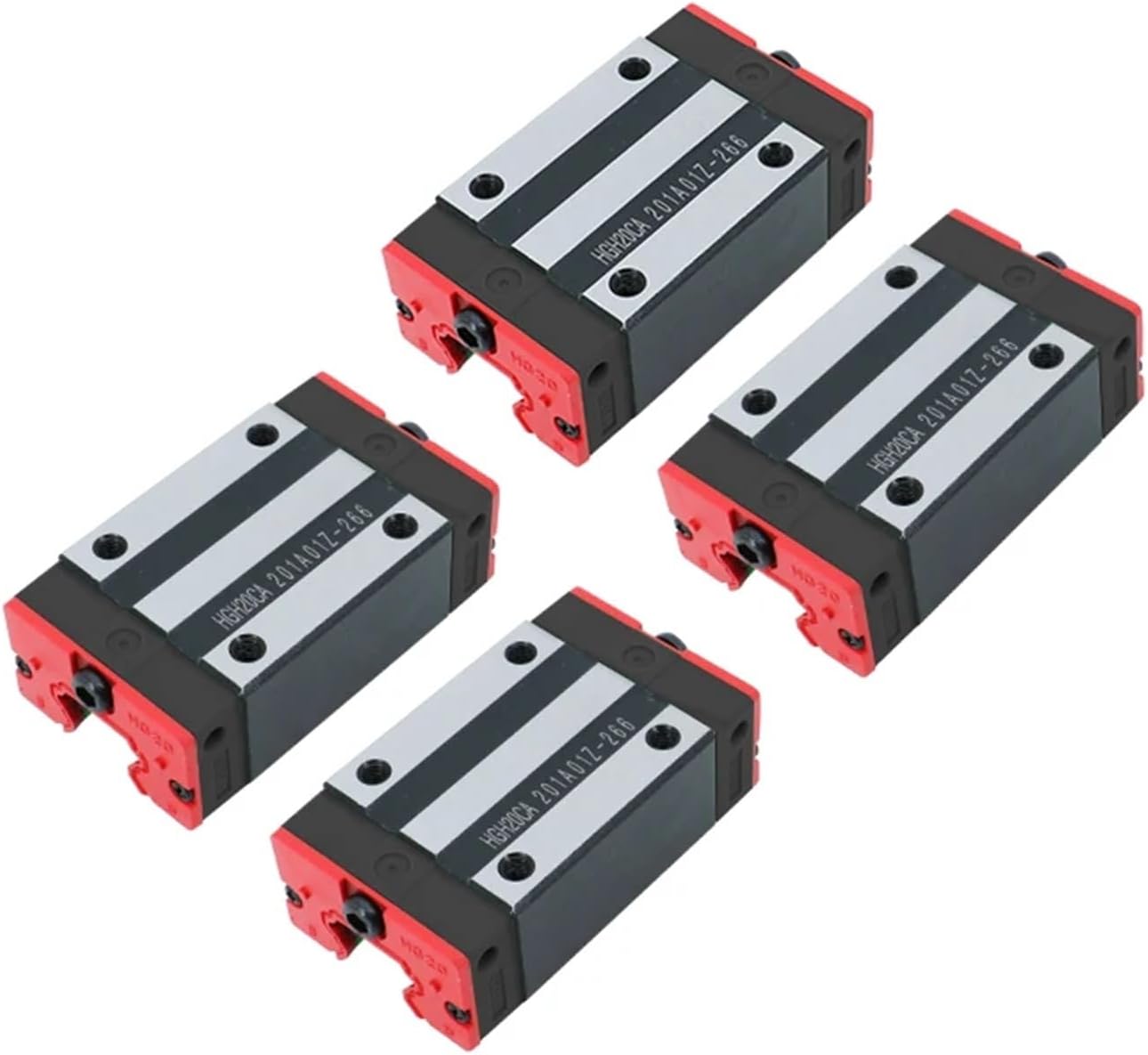 4Pcs HGH25CA Square Carriages HGW25CC Flange Slider Block(HGH25CA)