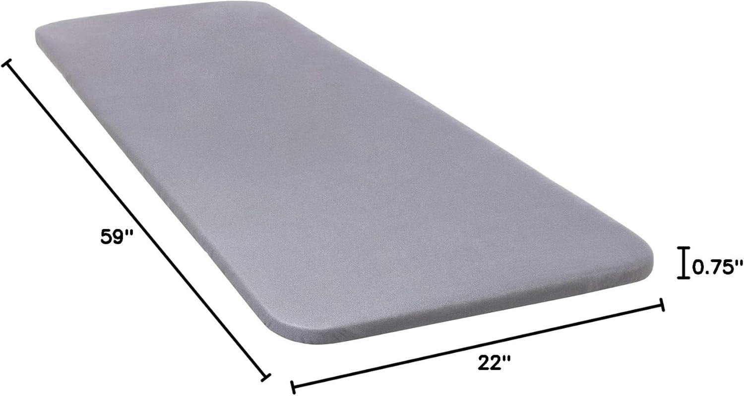 TIVIT Rectangular Ironing Board Cover for The Original Big Board - AlumiTek Coating, Thick Padding, Scorch Resistant, Elastic Edge, 59x22 - Made in Italy - Oeko-Tex Certified