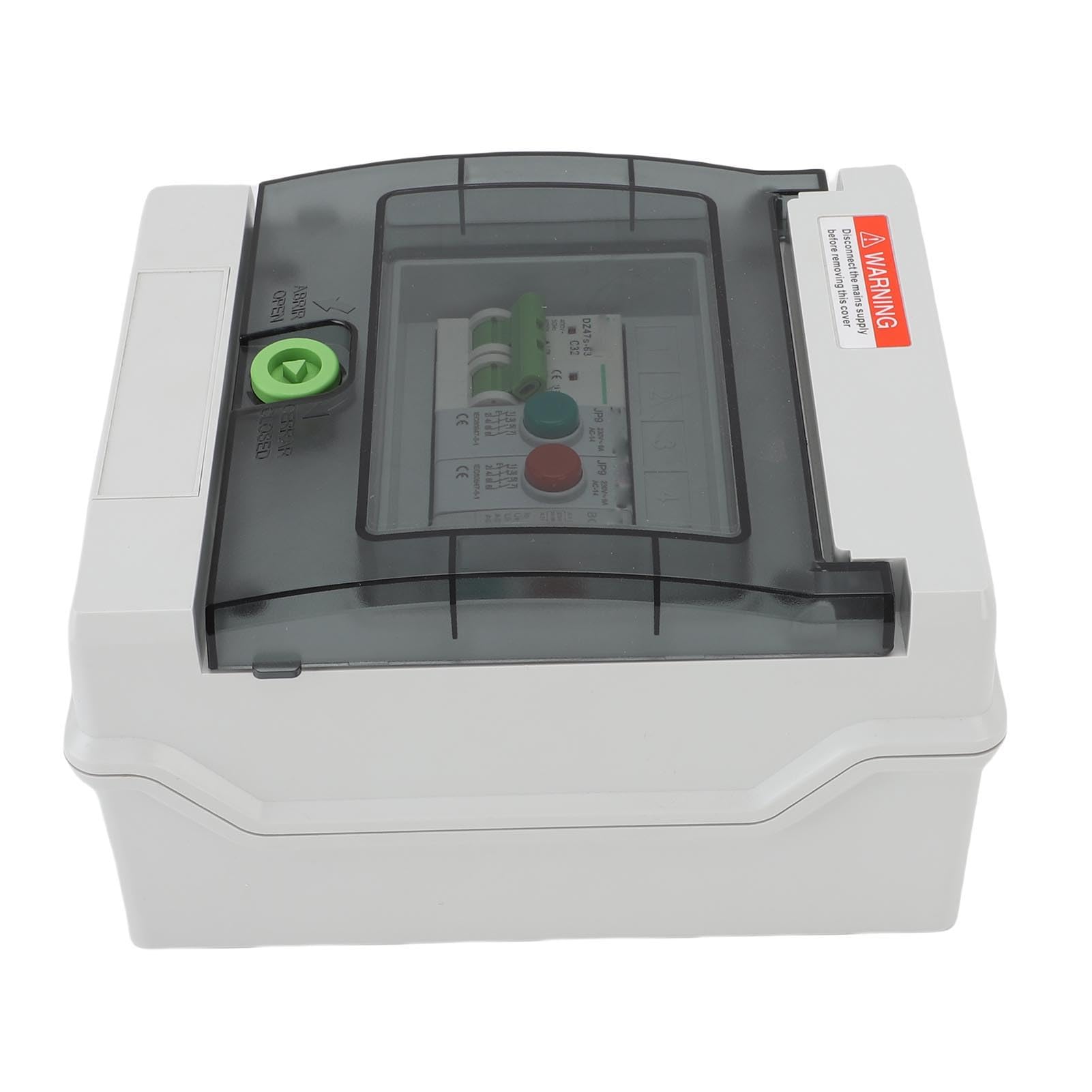 Hyuduo 400 V 32 A IP65 Outdoor-Verteilerkasten, Wasserdichter Leistungsschalterkasten für Telekommunikation, Elektrische Leitungssignalanzeige mit ABS PCV PA66-Material