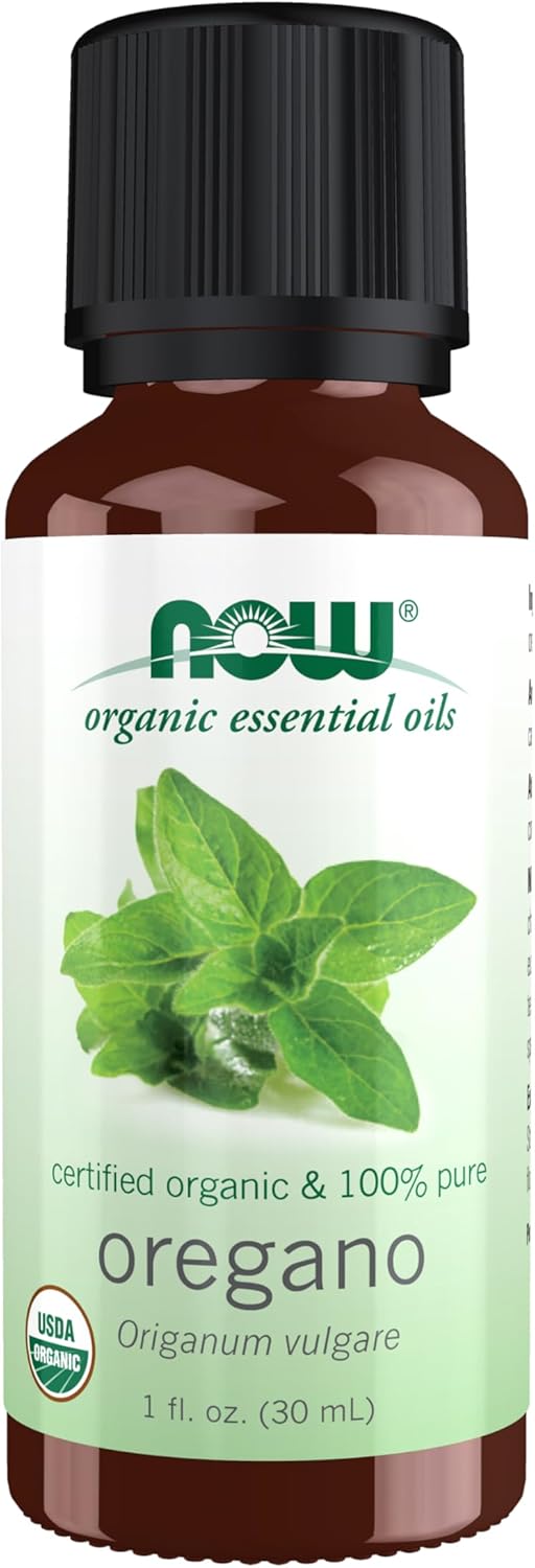 NOW Foods Essential Oils, Organic Oregano Oil, Comforting Aromatherapy Scent, Steam Distilled, 100% Pure, Vegan, Child Resistant Cap, 1-Ounce