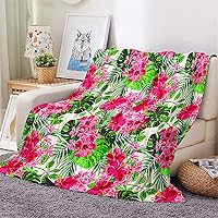 Chickw11 Coperta di Flanella 3D,Pianta Foglie Stampa Coperte