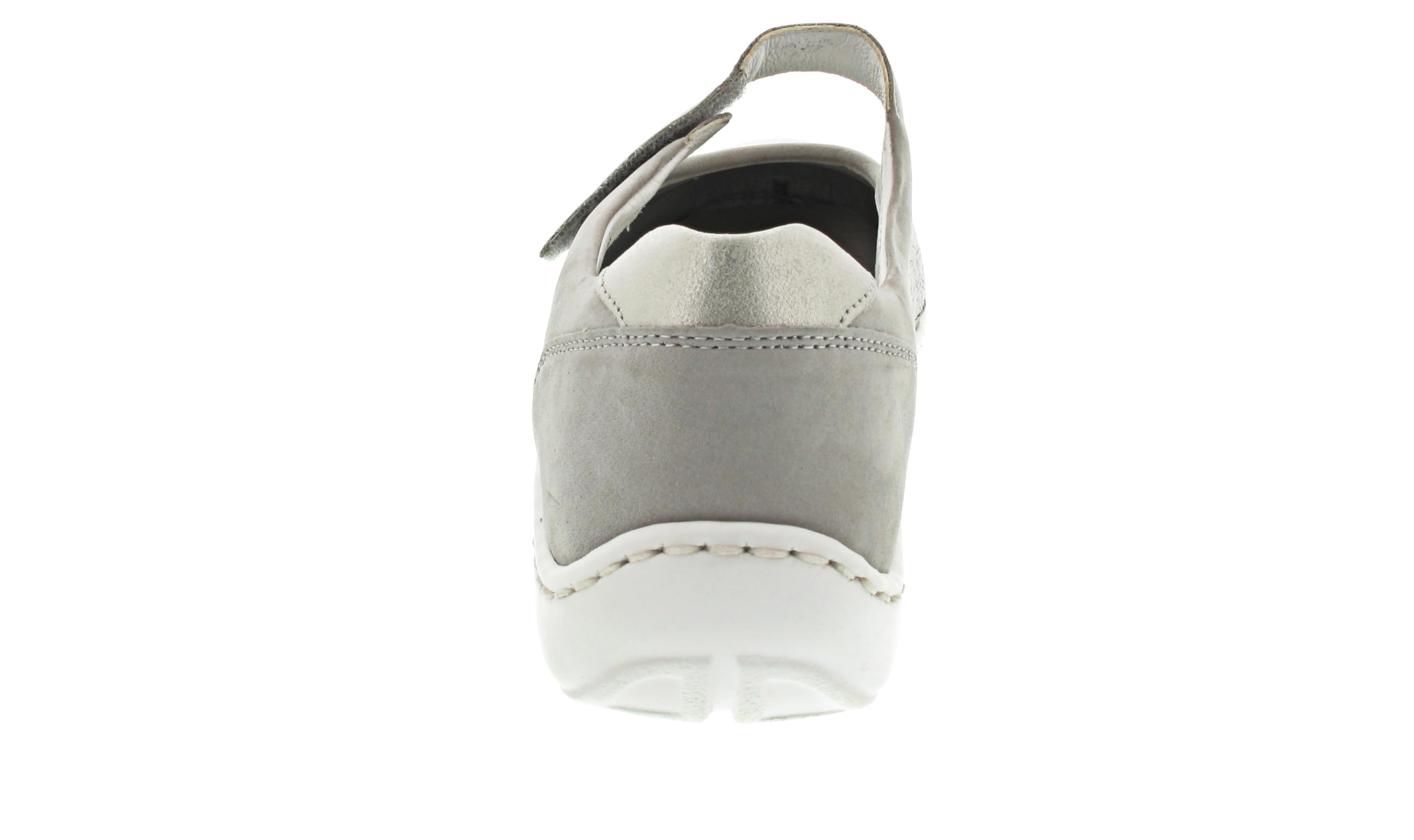 Waldläufer 496H33 318 070 | Stein Silber | H Width | Women's Wide Nubuck Leather Riptape Shoes