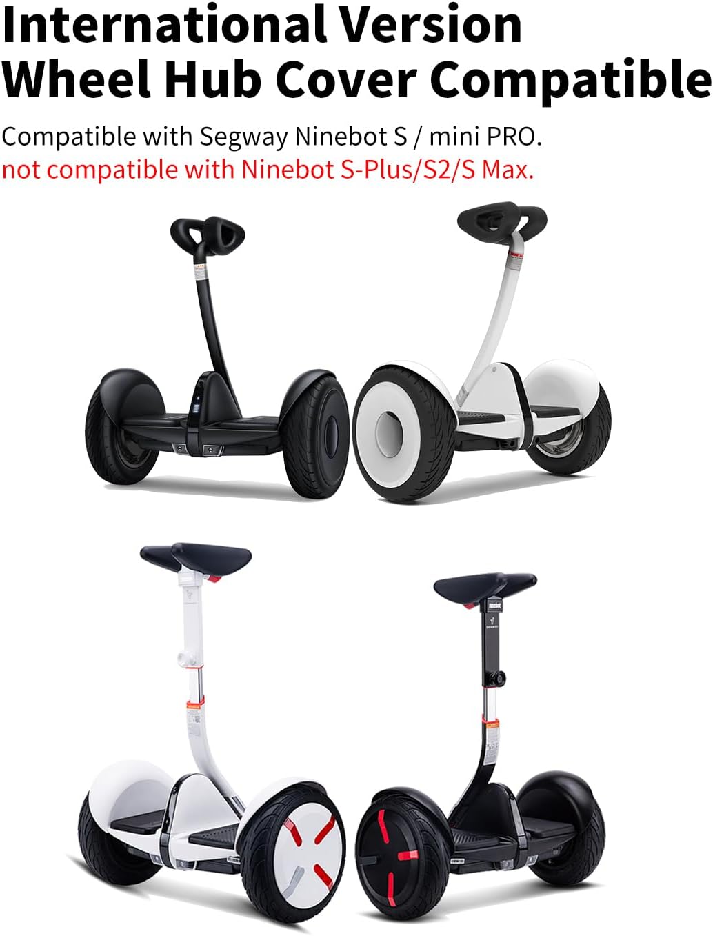 Wheel Hub Cover Suite for Segway Ninebot S,Ninebot S-PRO Smart Self-Balancing Electric Scooter Accessories