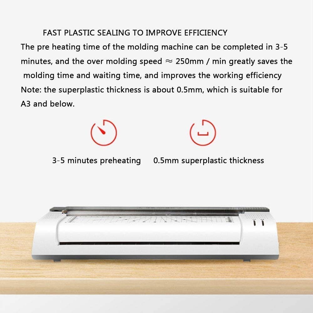 Prasa termiczna, laminator biurowy, mały laminator domowy, szybkie nagrzewanie, odpowiedni do formatu A3/A4/A6