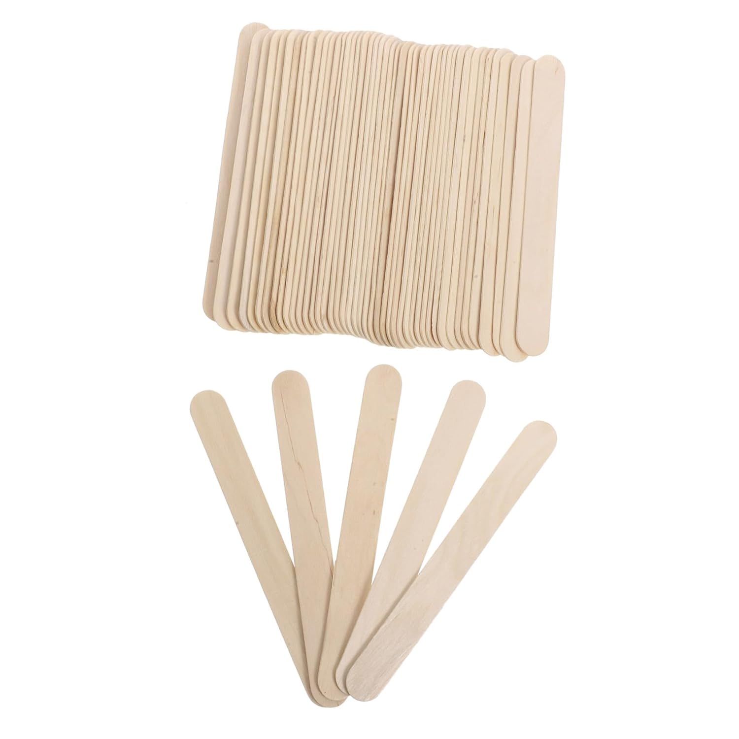 FRCOLOR Wooden Hair Removal Wax Sticks Spatulas for Skin Friendly Waxing Applicators for Smooth Hair Removal Sensitive Areas