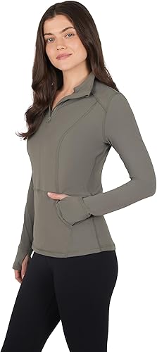 Miniatura 4 de Yogalicious Nude Tech - Chaqueta de manga larga con media cremallera y bolsillos frontales