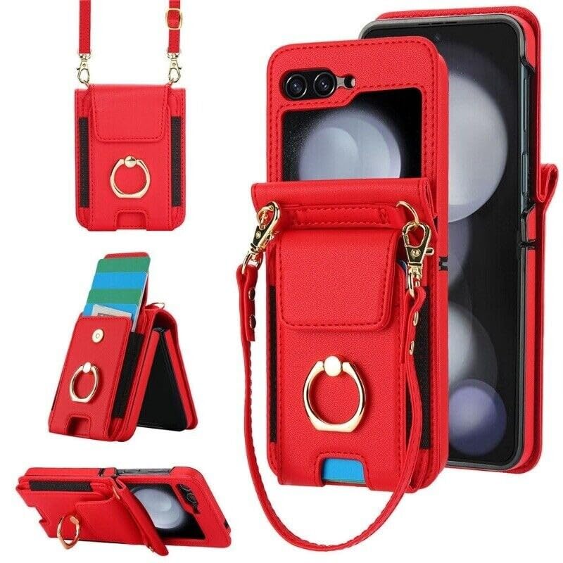 Housse Galaxy Z Flip 4 rouge à lanière pour vos sorties citadines