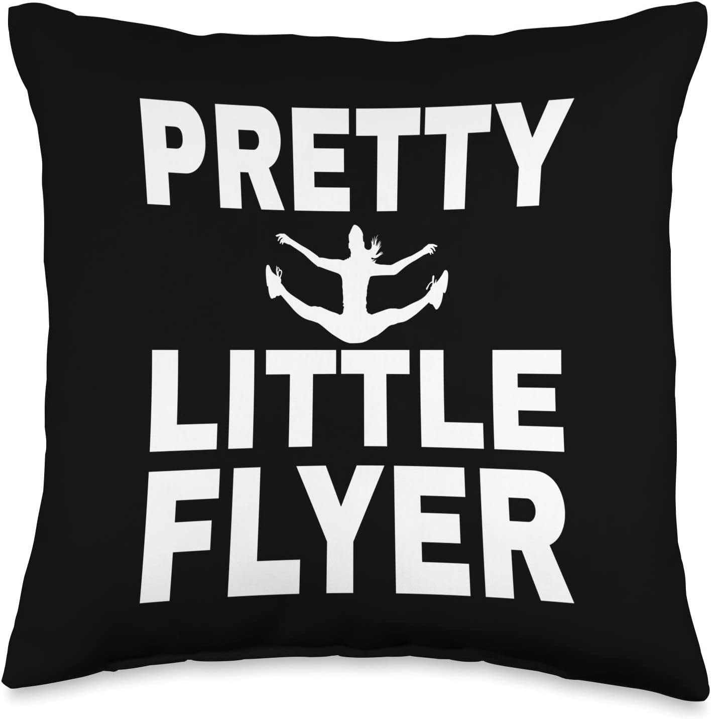 Pretty Little Flyer Funny Cheerleading Cheerleader Girls Throw Pillow